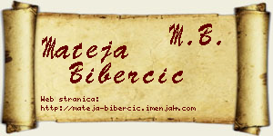Mateja Biberčić vizit kartica